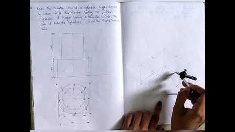 Isometric view of combination of solids