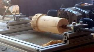 DIY Log Tenon Router Lathe DIY Log Tenon Router Lathe.