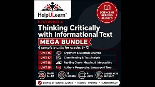 Secondary Reading Blueprint 4 Thinking Critically with Informational Text GR6-12 Science of Reading