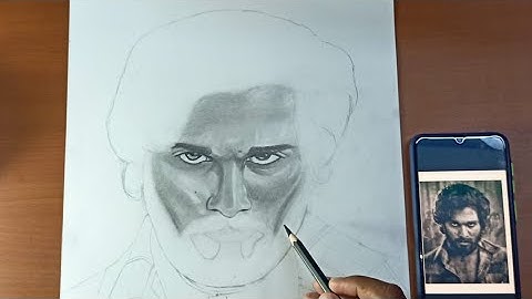 Pushpa, Allu Arjun sketch || Face shading Tutorial || part-2