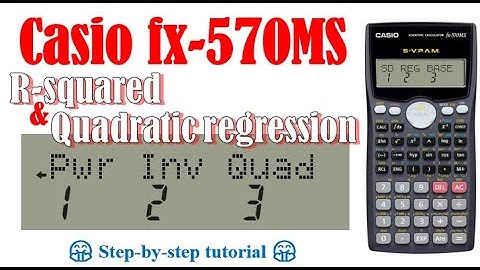 Correlation coefficient and quadratic regression (Casio fx-570MS, fx-991MS)