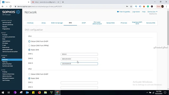 how to configure DNS in sophos xg 230 firewall
