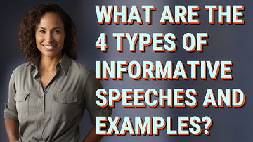 What are the 4 types of informative speeches and examples?