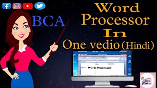 Word Processor with its Advantages|🖥️Word Processor in WPCS| BCA 1st sem | full course (Hindi)| 2023
