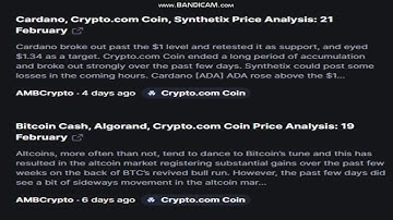 2-Latest  Crypto.com Coin (CRO)  News Today - Last Week Crypto -crypto news-   cryptocurrency news
