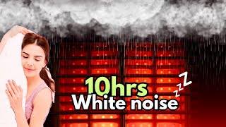 White Noise Heater Fan and Rain Sound for Sleeping, Relaxing, Studying | Black Screen