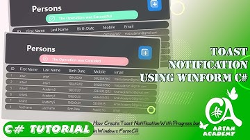 C# Make Toast Notification or Snack Bar For Application Using Windows Form