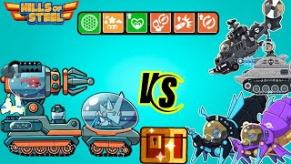 Invincible TESLA 🆚 All Tanks in clash of titan | Survival mode | Hills of steel screenshot 3