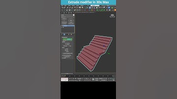 Extrude Modifier in 3ds Max — Turn 2D Lines into 3D Stairs in Seconds! #shorts #3dsmax #extrude