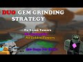 DUO GEM GRINDING STRATEGY, GET TO WAVE 41 EASILY || Tower Defense Simulator