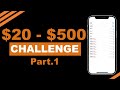 How to grow a small forex account  20  500 challenge part 1