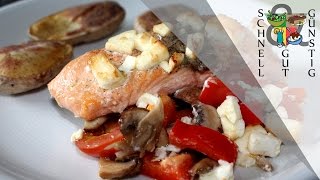 Lachs richtig braten mit Haut und Marinade - knusprig und saftig  I Low Carb Rezept