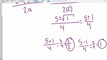 Algebra   9 5   Solving Quadratic Equations Using the Quadratic Formula Video 1