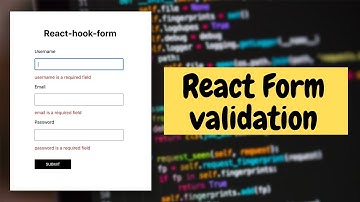 Fast and Easy way  to validate react form with react-hook-form
