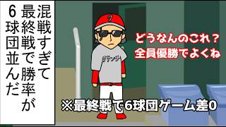 【野球コント】混戦すぎて最終戦で6球団勝率並んだ