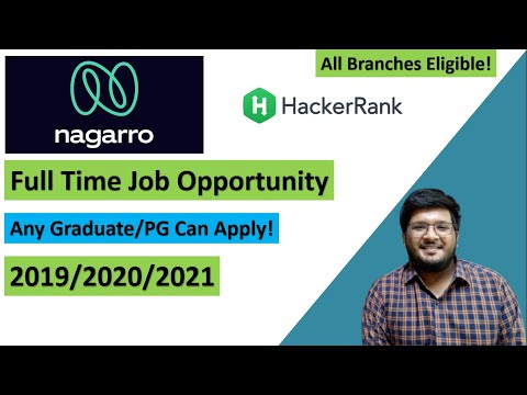 Nagarro Off Campus Drive 2019/2020/2021 | HackerRank Internship for Freshers 🔥🔥