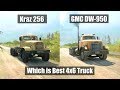 Spintires Mudrunner GMC DW 950 vs Kraz 256 | Which is best 4x6 truck