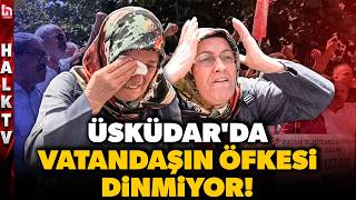 GÖZYAŞLARINA BOĞULDU! Üsküdar AKP'ye geçti, vatandaş öfke kustu! Belediye önünde bir kadın fenalaştı