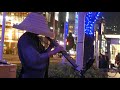名古屋の癒し☃️ サックス侍さん『雪の華 / 中島美嘉』サックス侍 栄三越前路上ライブ