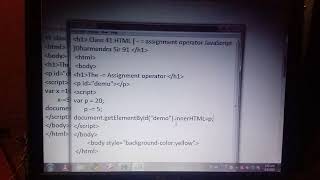 Class 41 Html -= assignment operator Java script