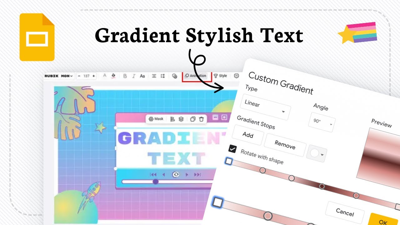 How to add gradient text in Google Slides (Creative Fade) - YouTube