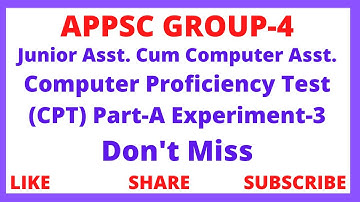APPSC Computer Proficiency Test (CPT) Part-A Experiment-3: Check Spelling Grammar using Dictionary