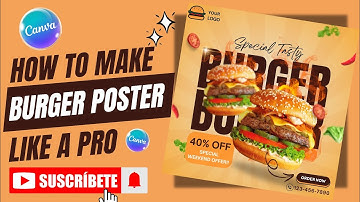 How to Make Burger Food Poster Design in Canva - Easy Tutorial l Design by KS