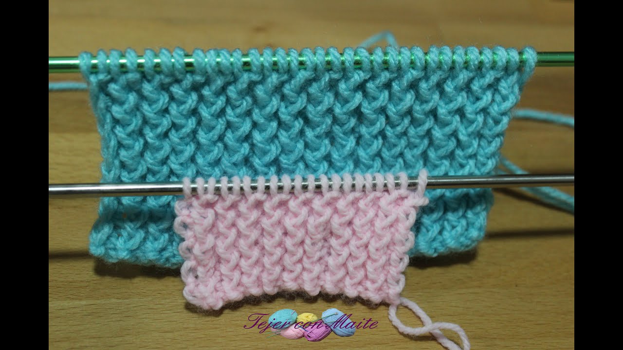 Punto elástico zig-zag a dos agujas