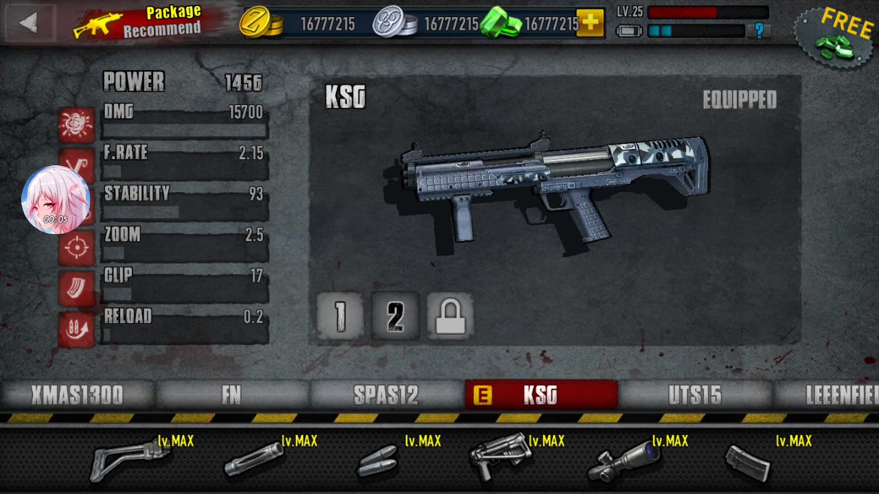 Zombie Frontier 3D - KSG Shotgun Max Upgraded.