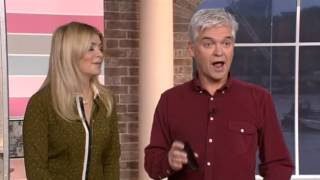 Light explodes on crew member in the hub scaring Holly & Phil  This Morning 23rd October 2012