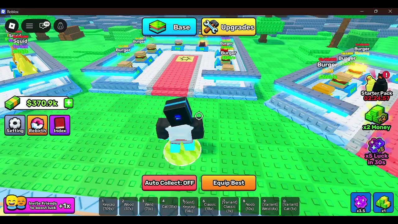 Playing Collect A Keycap.