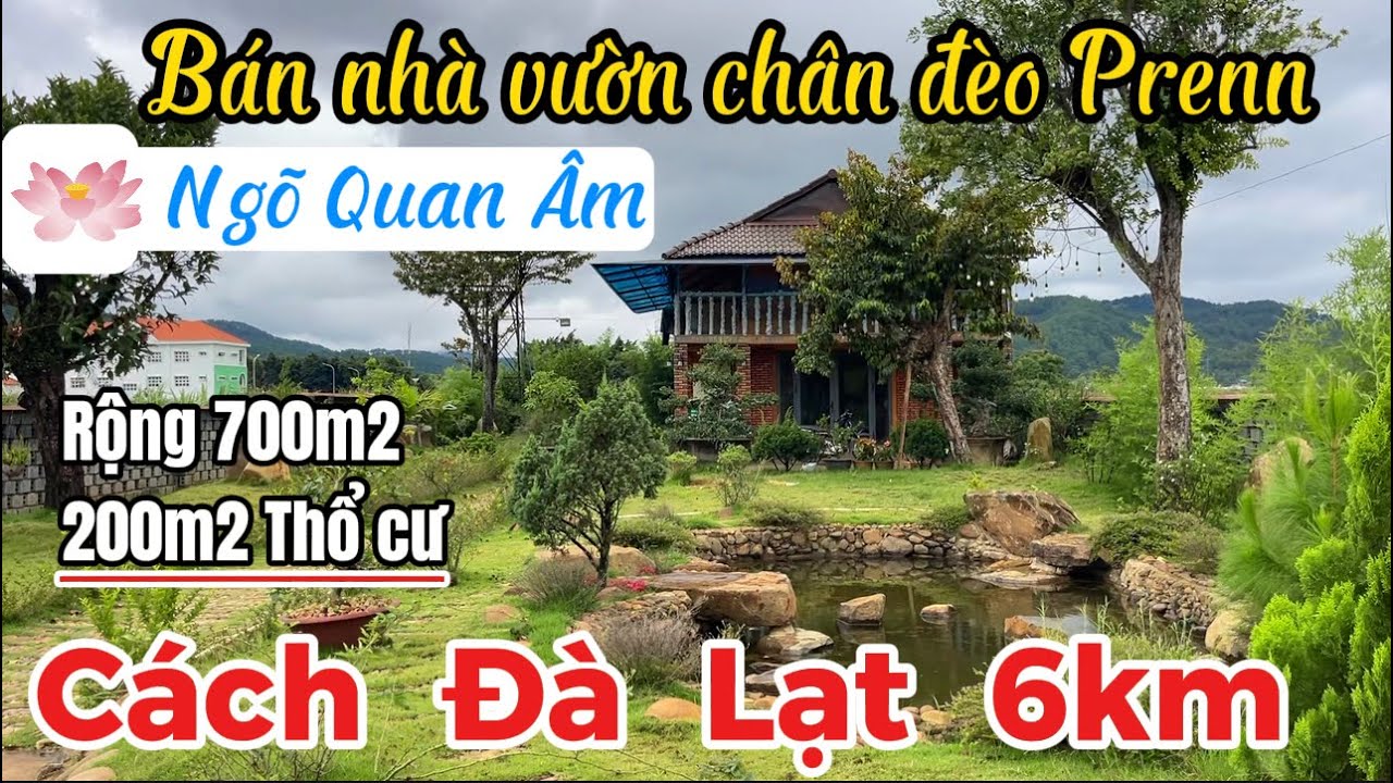 🏡BÁN NHÀ VƯỜN ĐẸP CHÂN ĐÈO PRENN, ĐÀ LẠT - NGÕ QUAN ÂM, HIỆP AN|Rộng 700m2- có 200m2 Thổ cư
