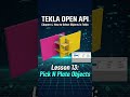 TEKLA OPEN API-Lesson 13 Pick N Plate Objects #teklastructures #autocad #teklaopenapi #teklaapi