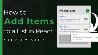 Add items to a list in react - 10