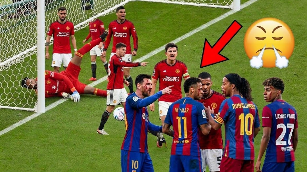 Messi Neymar Ronaldinho And Yamal Fc Barcelona vs Manster United | Epic Battle