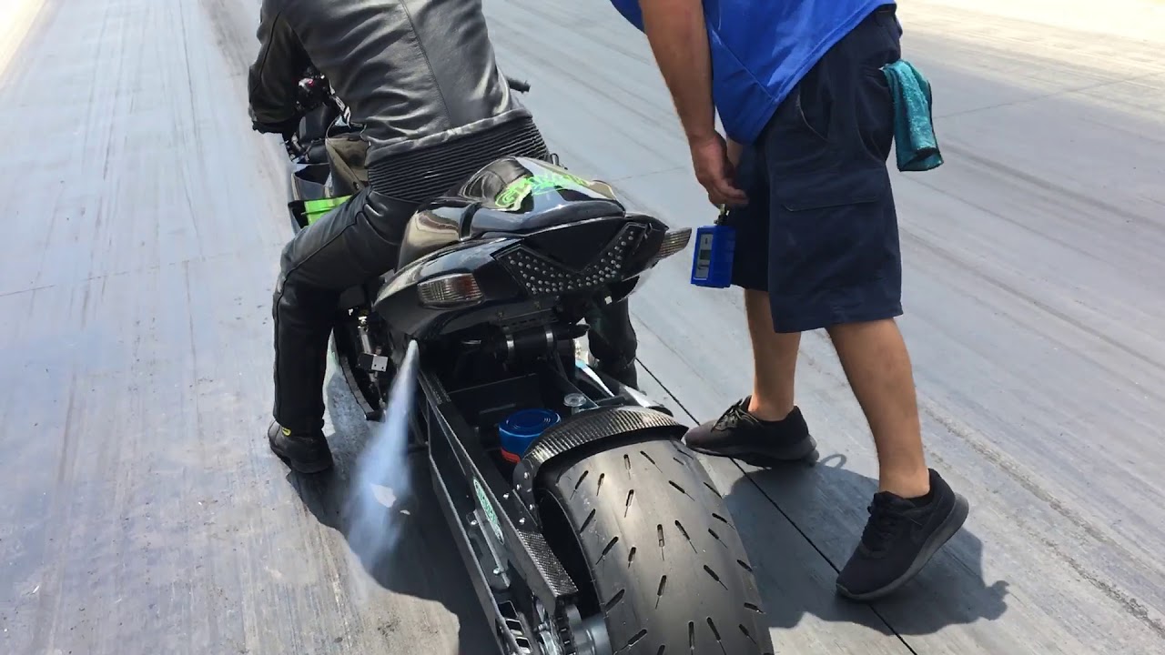Nitrous Kills Motor on this Amazing Kawasaki ZX14 Dragbike YouTube