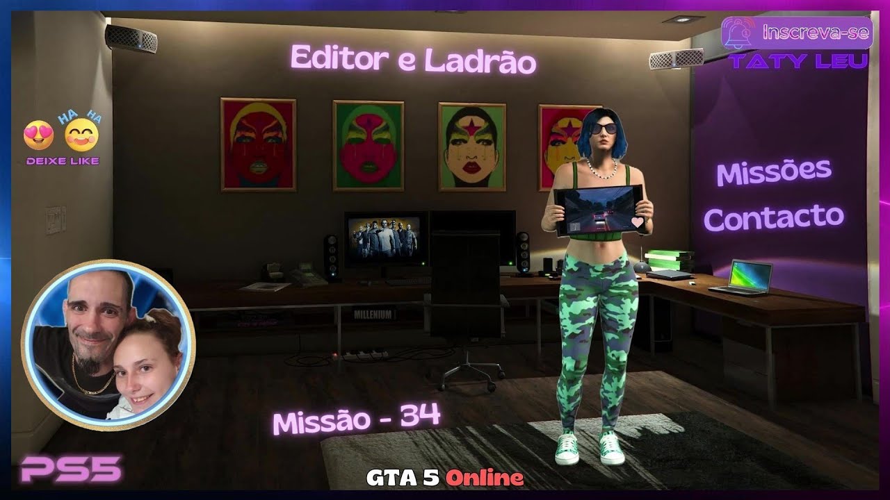 GTA 5 - Missão 34 - Editor e Ladrão PS5😊Ambos - Comédias Jogos