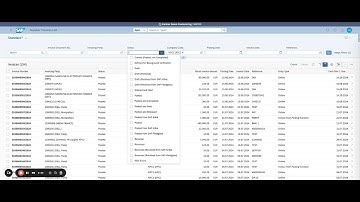 Manage supplier invoice list in SAP Cloud