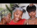 My Relaxer Routine on Short hair | how I self relax, wash & flat iron