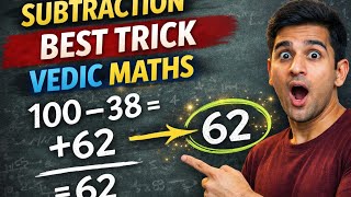 Complement Method in Vedic Maths 🔥 Solve Maths in Seconds #ssc #upsc #vedicmaths #viral 