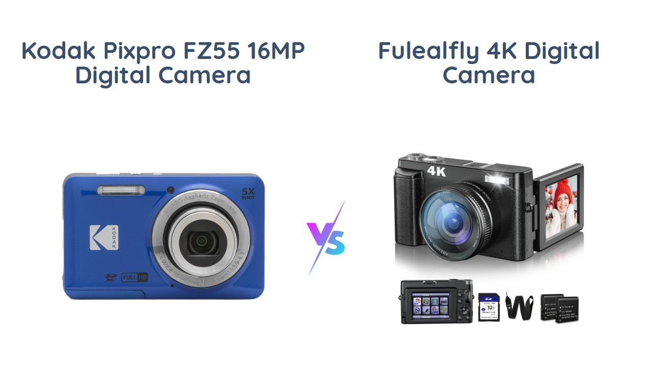 KODAK PIXPRO FZ55-BL 16MP vs 4K Digital Vlogging Camera 📸 - YouTube