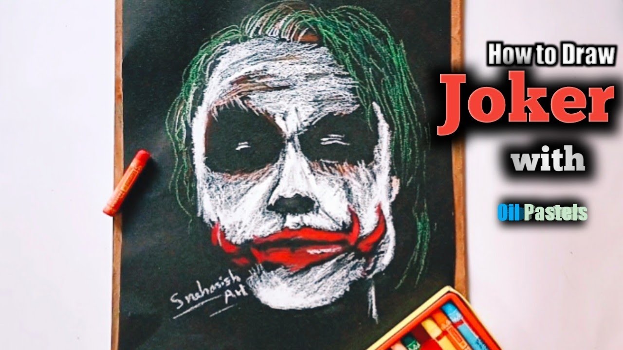 How to Draw Joker with Oil Pastels 😱😱😱😱/joker /oilpastel /how to draw