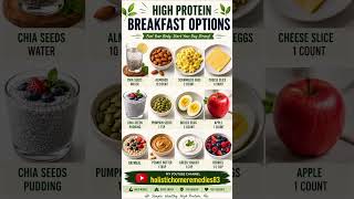 🥗High Protein Breakfast Options💪🏻       #viral #like #homeremedies  #healthylifestyle #proteinfoods