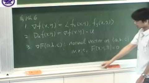 14.6 Directional Derivatives and the Gradient Vector 題號：簡介