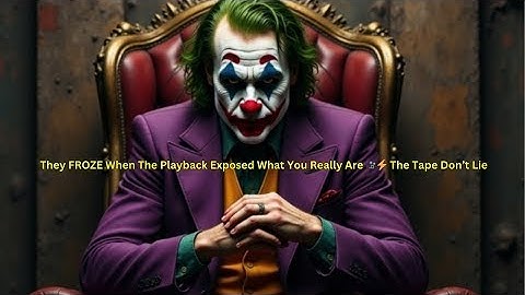 They FROZE When The Playback Exposed What You Really Are The Tape Don’t Lie-Joker Speech (Powerful)