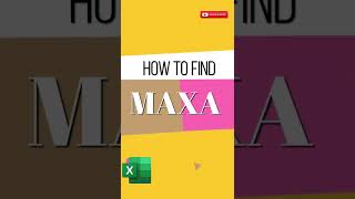 How to use MAXA function in Excel | #shorts #msexcel #excel #excelinlife