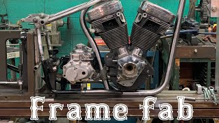 Single loop Harley-Davidson EVO 4 speed frame build & fabrication