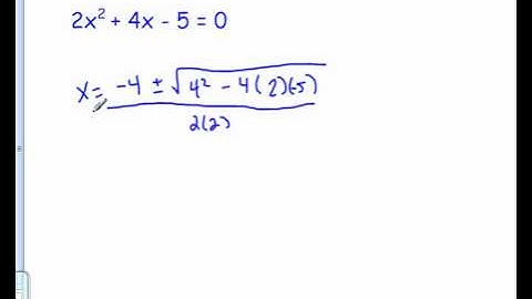 Quadratic Formula (5.5)