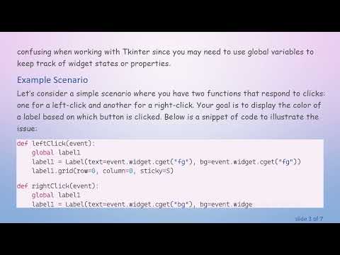 How to Properly Use a Global Variable in Python with Tkinter