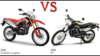 Honda CRF 150 L vs Yamaha DT 175 Test specification comparison